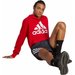 Bluza męska Essentials French Terry Big Logo Hoodie Adidas - czerwona