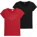 Koszulki damskie 4FSS23TTSHF583 2szt 4F - czarna/czerwona