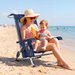 Krzesło plażowe z funkcją leżaka Sun Flex 2w1 Outtec - granatowe