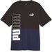 Koszulka męska Power Colorblock Tee Logo Puma - czarna/niebieska