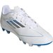 Buty piłkarskie, korki F50 Club FG/MG Jr Adidas - White/Blue
