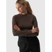 Longsleeve damski TLONF361 4F - brąz
