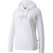 Bluza damska ESS+ Metallic Logo Hoodie Puma - biała