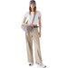 Koszulka, crop top damski OTHWAW24TTSHF2139 Outhorn - biały