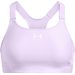 Biustonosz sportowy damski HeatGear High Under Armour - Salt Purple/White