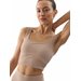 Bezrękawnik, crop top damski 4FWSS24TSLEF072 4F - beż