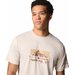 Koszulka męska Kwick Hike Graphic SS Tee Columbia - Dark Stone Heather/Peak Direction
