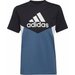 Koszulka juniorska Colorblock Adidas - czarny/granatowy/pomarańczowy