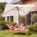 Parasol ogrodowy prostokątny Recto 125x200cm Luverno - beżowy
