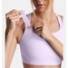 Biustonosz sportowy damski HeatGear High Under Armour - Salt Purple/White