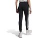 Spodnie dresowe damskie Essentials 3-Stripes Fleece Adidas - czarne