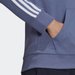Bluza damska Essentials French Terry 3-Stripes Full Zip Hoodie Adidas - fioletowy