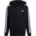 Bluza juniorska Essentials 3-Stripes Fleece Full-Zip Hoodie Adidas - Black