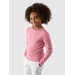 Longsleeve dziewczęcy 4FJWMM00TLONF318 4F - jasny róż