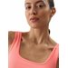 Bezrękawnik, crop top damski 4FWSS24TSLEF072 4F - koral neon