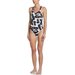 Strój kąpielowy damski Multiple Print Nike Swim - black/white