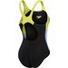 Strój kąpielowy damski Colourblock Muscleback Speedo - czarny/żółty