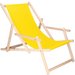 Leżak składany z podłokietnikami Springos - żółty