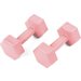 Zestaw hantli kompozytowych 2x1kg Gymtek - 2x1kg jasny róż