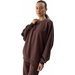 Bluza damska 4FWSS24TSWSF1055 4F - ciemny brązowy