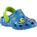 Chodaki Little Frog z przypinką Jr Coqui - Royal/Lime Dino