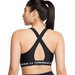 Biustonosz sportowy damski Crossback Mid Bra Under Armour - Black/White