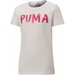 Koszulka dziewczęca Alpha T-Shirt Puma - kremowa/różowa