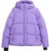 Kurtka puchowa damska 4FAW23TDJAF234 + rękawiczki 4F - fiolet