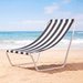 Leżak plażowy, ogrodowy Relaxo Outtec WYPRZEDAŻ - czarne/paski