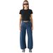 Koszulka, crop top damski OTHWAW24TTSHF2139 Outhorn - głęboka czerń