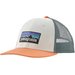 Czapka z daszkiem P-6 Logo LoPro Trucker Hat Patagonia - White w/Peach Sherbet