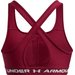 Biustonosz sportowy damski Crossback Mid Bra Under Armour - Cardinal/White