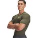 Koszulka męska HeatGear Short Sleeve Under Armour - Marine OD Green/White