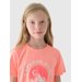 Koszulka dziewczęca TTSHF1548 4F - łososiowy neon