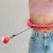Hula hop odchudzające regulowane z obciążnikiem Queenfit - różowe