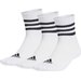 Skarpety 3-Stripes Cushioned Sportswear Mid-Cut Socks 3 pary Adidas - białe