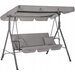 Huśtawka ogrodowa Luna z daszkiem i poduszkami Springos - szara