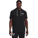 Koszulka męska Rival Terry Short Sleeve Hoodie Under Armour - czarna
