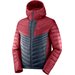 Kurtka puchowa męska Haloes Down Hoodie Salomon - czerwono-grafitowa