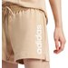 Spodenki damskie Essentials Linear French Terry Adidas - beżowe