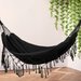 Hamak ogrodowy z frędzlami Boho Sois XXL Outtec - czarny