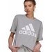 Koszulka damska Essentials Big Logo Boyfriend Tee Adidas - szara