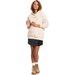 Bluza damska Call Me Sherpa Fleece Hoodie Roxy - beżowy