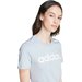 Koszulka damska Loungewear Essentials Slim Logo Tee Adidas - jasnoniebieska