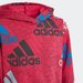 Sukienka dresowa juniorska Essentials Brand Love Print Hooded Adidas