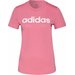 Koszulka damska Loungewear Essentials Slim Logo Tee Adidas - rose tone/white