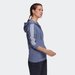 Bluza damska Essentials French Terry 3-Stripes Full Zip Hoodie Adidas - fioletowy