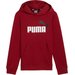 Bluza juniorska ESS+ 2 Col Big Logo Hoodie Puma - czerwony