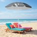Parasol plażowy łamany Ombra 200cm Luverno - szary