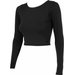 Longsleeve damski H4Z22 TSDL019 4F - czarna